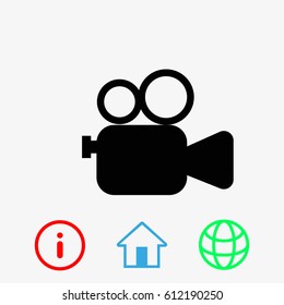 camera video icon stock vector illustration