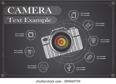 camera and Video icons ,Illustration eps 10