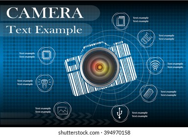 camera and Video icons ,Illustration eps 10