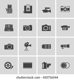 camera and Video icons set ,Illustration eps 10