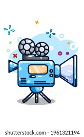 Camera video illustration hand drawing