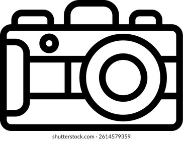 Camera Video Line Vector Icon Design