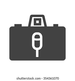 Camera, video, mic vector image.Can also be used for material design. Suitable for mobile apps, web apps and print media. 