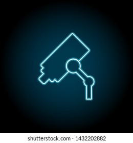 Camera, video neon icon. Simple thin line, outline vector of universal icons for UI and UX, website or mobile application