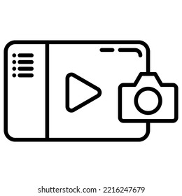 camera and video player icon