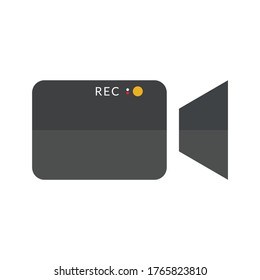 Camera Video Record Icon - Cam Camera Film Movie Record Icon. Vector Illustration