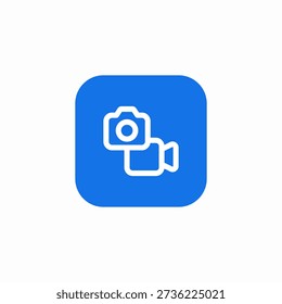camera video recorder icon sign vector