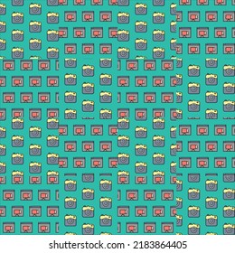 camera and video stand icon pattern design 