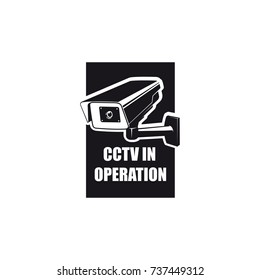 camera for video surveillance, vector illustration, round the-clock shooting. Service for video surveillance