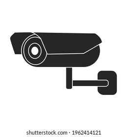 Camera video vector black icon. Vector illustration cctv on white background. Isolated black illustration icon of camer video.