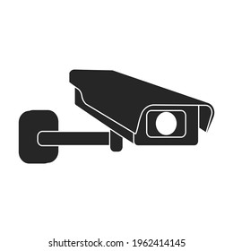 Camera video vector black icon. Vector illustration cctv on white background. Isolated black illustration icon of camer video.