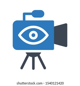 camera video vector glyph color  icon