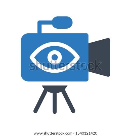 camera video vector glyph color  icon