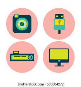 camera and videos icons