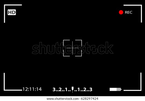 Camera view finder focusing screen recording\
Video screen vector\
viewfinder