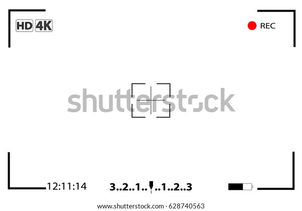 Camera view finder focusing screen recording\
Video screen vector\
viewfinder