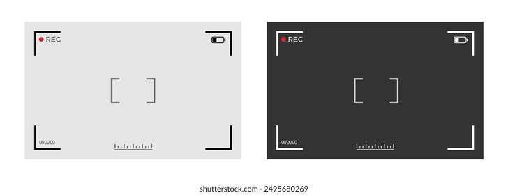 Camera view finder vector illustrations