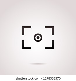 Camera view, focus, screen vector icon.