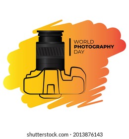 Camera view from top vector illustration. good template for world photography day design.