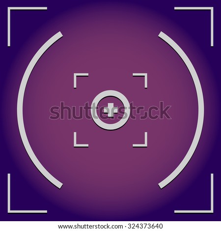 Camera, viewfinder background with cross hair, target mark.