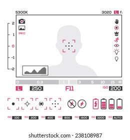 visualización de colores del visor de cámara 