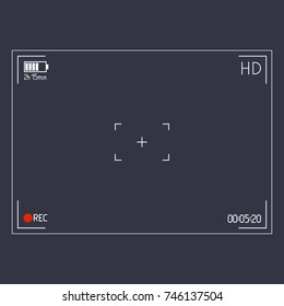 Camera viewfinder. Editable Stroke