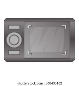 Camera viewfinder with exposure icon. Cartoon illustration of camera viewfinder with exposure vector icon for web