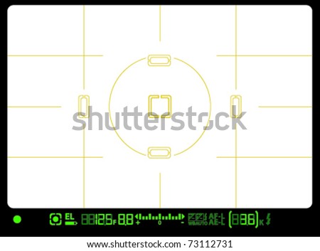 camera viewfinder, viewfinder with focal points