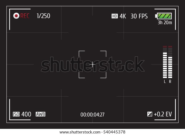 Camera\
viewfinder. Focusing screen of the camera. Viewfinder camera\
recording. Vector template for your\
design.