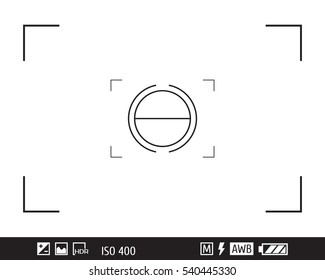 Camera Viewfinder. Focusing Screen Of The Camera. Vector Template For Your Design.