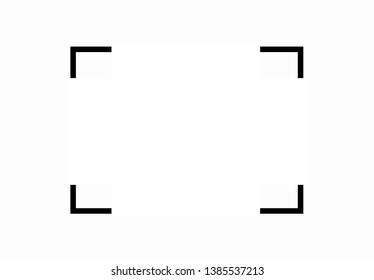  Camera viewfinder frame & focus isolated. news rec or recording a video & film vector cartoon flat design. Vector illustration