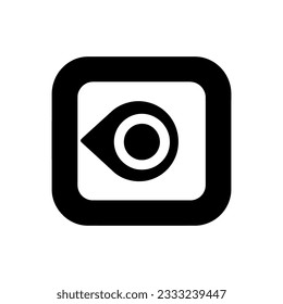 Kamera-Sucher-Symbol auf weißem Hintergrund