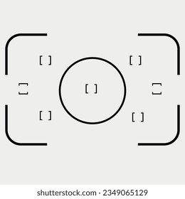 Ilustración vectorial aislada del visor de cámara