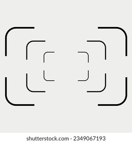 Ilustración vectorial aislada del visor de cámara