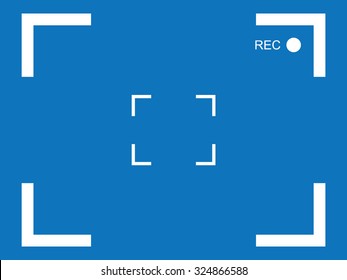 Camera viewfinder rec background vector