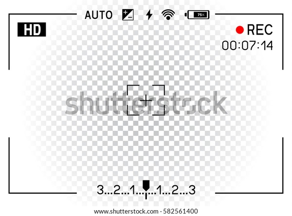 Camera Viewfinder Rec On Transparent White のベクター画像素材 ロイヤリティフリー