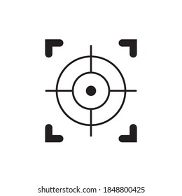 Camera viewfinder Target Focus Icon. Vector Logo Template Illustration Design