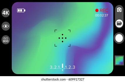 Camera Viewfinder Vector. Modern Interface For Touch Devices