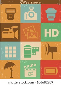 Camera vintage icons,vector