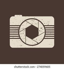 camera vintage retro logo template