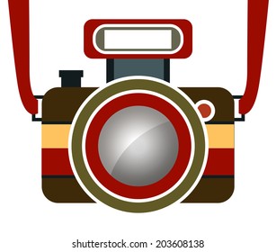 Camera Vintage Style Vector
