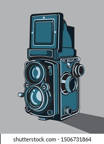 camera Vintage vector art illustration design