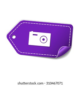 Camera Violet Vector Icon Design
