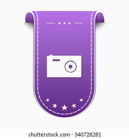 Camera Violet Vector Icon Design