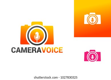 Camera Voice Logo Template Design Vector, Emblem, Design Concept, Creative Symbol, Icon