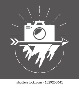 camera wanderlust badge