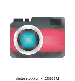 camera  watercolor isolated icon design, vector illustration  graphic 