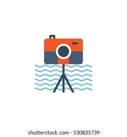 Camera Wave Vector Logo Design Element