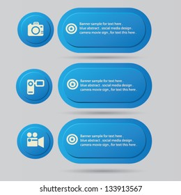 Camera web icon design element,vector