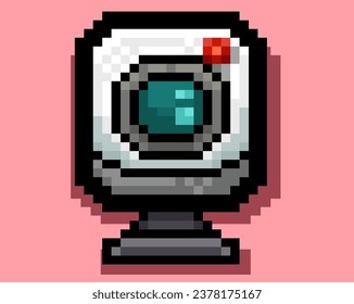 Cámara, webcam, Pixel art, cámara de 8 bits, Pixel vector art.